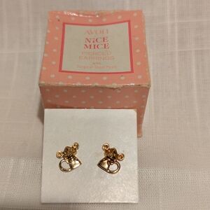 Avon Nice Mice Vintage Earrings in original box